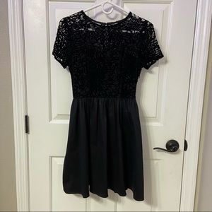 Jack Wills embroidered black short dress